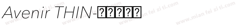 Avenir THIN字体转换